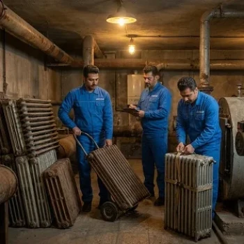 الوچیلر خریدار رادیاتور کارکرده و ضایعاتی در تهران و کرج، خرید رادیاتور، چیلر و تجهیزات موتورخانه قدیمی